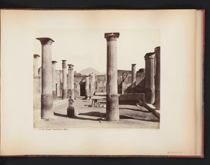Udsigt over ruinerne af Marco Olconios hus i Pompeji, Italien (Pompei) Casa di Marco Olconio (titel på objektet)