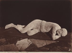 Menneskeafstøbning, Pompeji,1873 (foto) af Giorgio Sommer