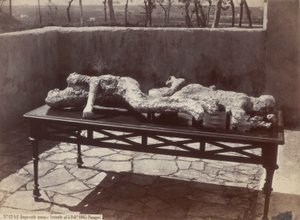 Menneskelige fodspor, Pompeji [Human Casts, Pompeii] af Giorgio Sommer