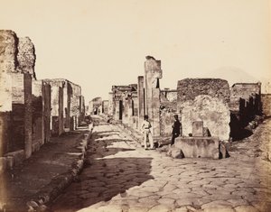 Strada di Sallustio, Pompei (Gaden Sallustio, Pompeji),ca. 1870 (foto) af Giorgio Sommer