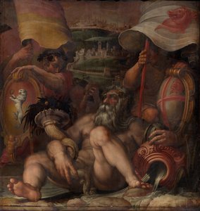 Allegori af Colle val dElsa og San Gimignano, 1563-1565 af Giorgio Vasari