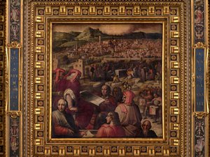 Arnolfo viser planen om at forstørre Firenze af Giorgio Vasari