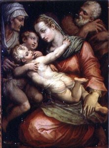 Hellig Familie med Sankt Anne og Sankt Johannes Døberen af Giorgio Vasari