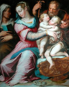 Hellig familie med St. John af Giorgio Vasari