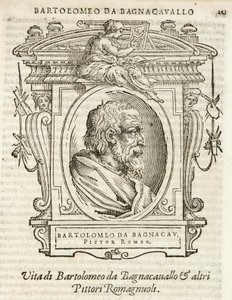 Milano, Biblioteca Braidense, Vite de piv excellent, Giorgio Vasari 1568, Bartolomeo Ramenghi kaldet Bagnacavallo af Giorgio Vasari