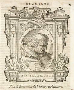 Milano, Braidense-biblioteket, Lives of piv excellent, Giorgio Vasari 1568, Bramante af Giorgio Vasari