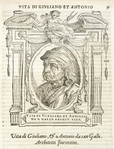 Milano, Biblioteca Braidense, Vite de piv excellent, Giorgio Vasari 1568, Giuliano og Antonio da Sangallo af Giorgio Vasari