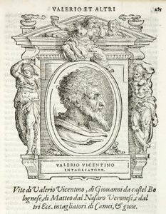 Milano, Biblioteca Braidense, Vite de piv excellent, Giorgio Vasari 1568, Valerio Belli kaldet Valerio Vicentino af Giorgio Vasari