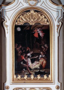 Nativity (olie på lærred af Giorgio Vasari