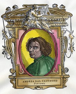 Portræt af maleren Andrea Del Castagno (ca. 1410 - 1457). Samling af biografier om malere og billedhuggere af Giorgio Vasari. af Giorgio Vasari