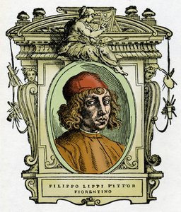 Portræt af Filippo Lippi (1406-1469) florentinsk maler. Xylografi fra "The life of paintings" af Giorgio Vasari. af Giorgio Vasari