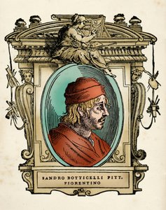 Portræt af maleren Sandro Botticelli (1445-1510) (Alessandro di Mariano di Vanni Filipepi) Indgravering fra 