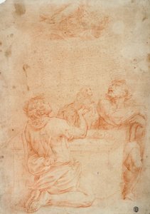 Kains og Abels offer med Gud Faderen ovenover af Giorgio Vasari