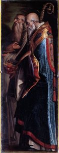 Saints Benedikt og Romualdo (olie på lærred af Giorgio Vasari
