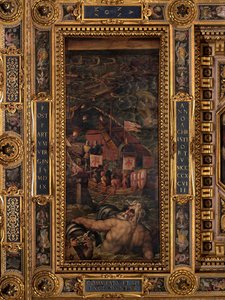 Søslag mellem florentinerne og pisanerne af Giorgio Vasari