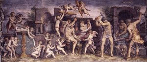 Vulkans smedje, 1556-1557 af Giorgio Vasari