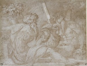 Tre flodguder af Giorgio Vasari