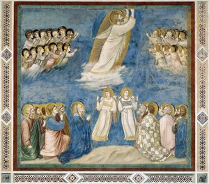 Kristi himmelfart, detalje fra Kristi liv og lidenskab, af Giotto