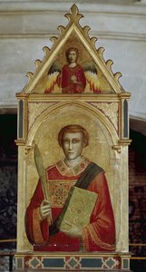 Saint Laurent (San Lorenzo) - Olie på træ af Giotto (c.1266 1337)