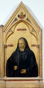 Sankt Benedikt, detalje fra Badia Polyptykon, ca. 1300, af Giotto (1267-1337), tempera på panel, 91x334 cm af Giotto (c.1266 1337)