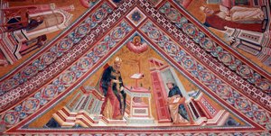 Kirkens læger: Sankt Augustin af Hippo (fresco af Giotto (c.1266 1337)