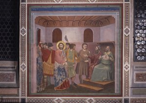 Kristus foran Kajfas (Cristo davanti a Caifa), af Giotto