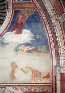 Historien om Det Nye Testamente: Kristi Himmelfart - Fresco af Giotto (c.1266 1337)