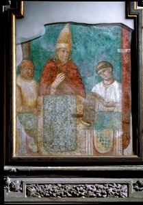 Pave Bonifatius VIII erklærer året 1300-jubilæet (fresco af Giotto (c.1266 1337)