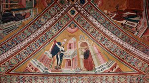 Kirkens læger: Sankt Ambrosius (fresco af Giotto (c.1266 1337)