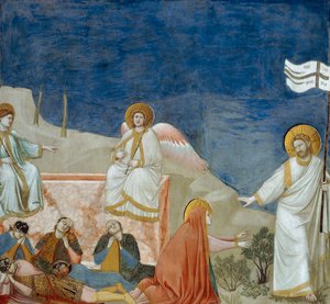 Kristi opstandelse, detalje fra Kristi liv og lidenskab, af Giotto
