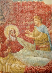 Isak afviser Esau, detalje af Isak og Esau, ca. 1288 (detalje af 350996) af Giotto di Bondone