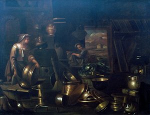 Indvendigt køkken af Gian Domenico Valentino (1630-1708) af Giovan Domenico Valentino