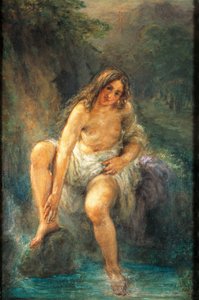 The bather, af Giovanni Carnovali kendt som The Piccio (1804-1873)
