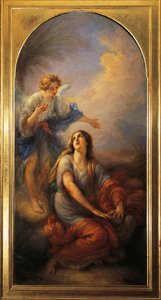 Hagar i ørkenen af Giovanni Carnovali