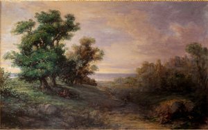 The Great Trees Maleri af Giovanni Carnovali dit il Piccio (1804-1873) 1850 Galleria d