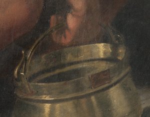 Korsfæstelse, detalje (fresko overført om bord) (detalje af 3704290) af Giovanni (fl.1537 d.c.1570) Fratino