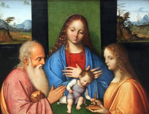 Jomfru og barn















 med St. Joseph og Lucia