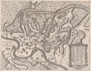 Mirror of Roman Magnificence: Antikkens Rom og dets bakker, fra vest, 1582., 1582.