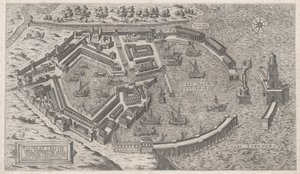 Mirror of Roman Magnificence: Port of Rome, 1581., 1581. af Giovanni Ambrogio Brambilla