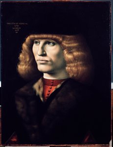 Portræt af ung mand, omkring 1495 (olie på træ) af Giovanni Ambrogio de Predis