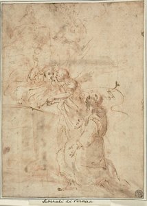 Vision af den hellige Frans af Assisi ved Portiuncula af Giovanni Andrea Donducci