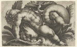 Sovende putto på delfin Putti om havdyr (serietitel)