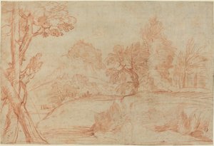 Klassisk Landskab af Giovanni Angelo Canini