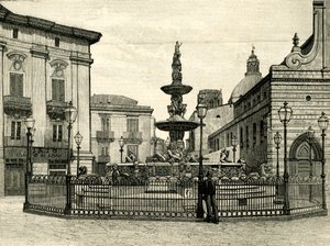 The Fountain of Orion, af Giovanni Angelo Montorsoli (ca 1506-1563), Piazza Duomo, Messina, Sicilien, Italien af Giovanni Angelo Montorsoli