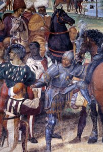 Hvordan Benedict forudsiger ødelæggelsen af Monte Cassino (St. Benedict forudsiger ødelæggelsen af Monte Cassino) Detalje - fresko af klostret lavet af Antonio Bazzi dit il Sodoma (1477 - 1549), der fortæller om livet for den hellige Benedikt af Nursie (48 af Giovanni Antonio Bazzi Sodoma