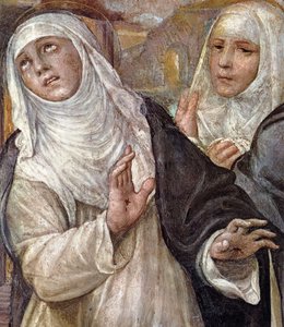 Den hellige Catherines ekstase, detalje, 1526