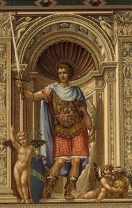 St Victor, maleri af Il Sodoma i Palazzo Comunale, Siena, Italien af Giovanni Antonio Bazzi after Sodoma