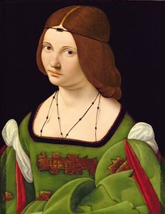 Portræt af en dame (se 130357) (efter restaurering)