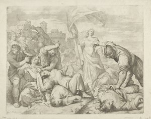 Sankt Ursulas og hendes ledsageres martyrium af Giovanni Antonio Lorenzini