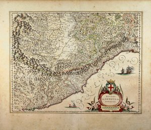 Kort over Vestligurien-regionen af ​​Giovanni Antonio Magini af Giovanni Antonio Magini